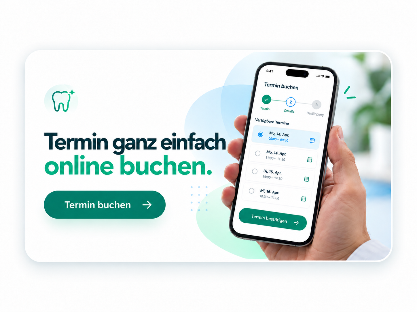 Termin ganz einfach online buchen